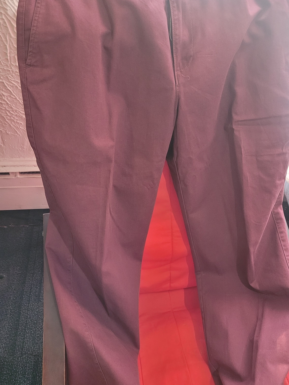 Men's Burgundy Casual Pants